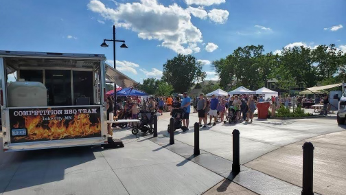 The Line At Rebel Fire Food Truck At Market By The Lake