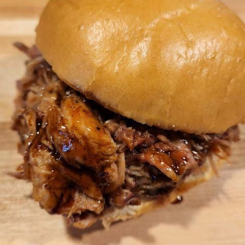 Slow Smoked Pulled Pork Sandwich