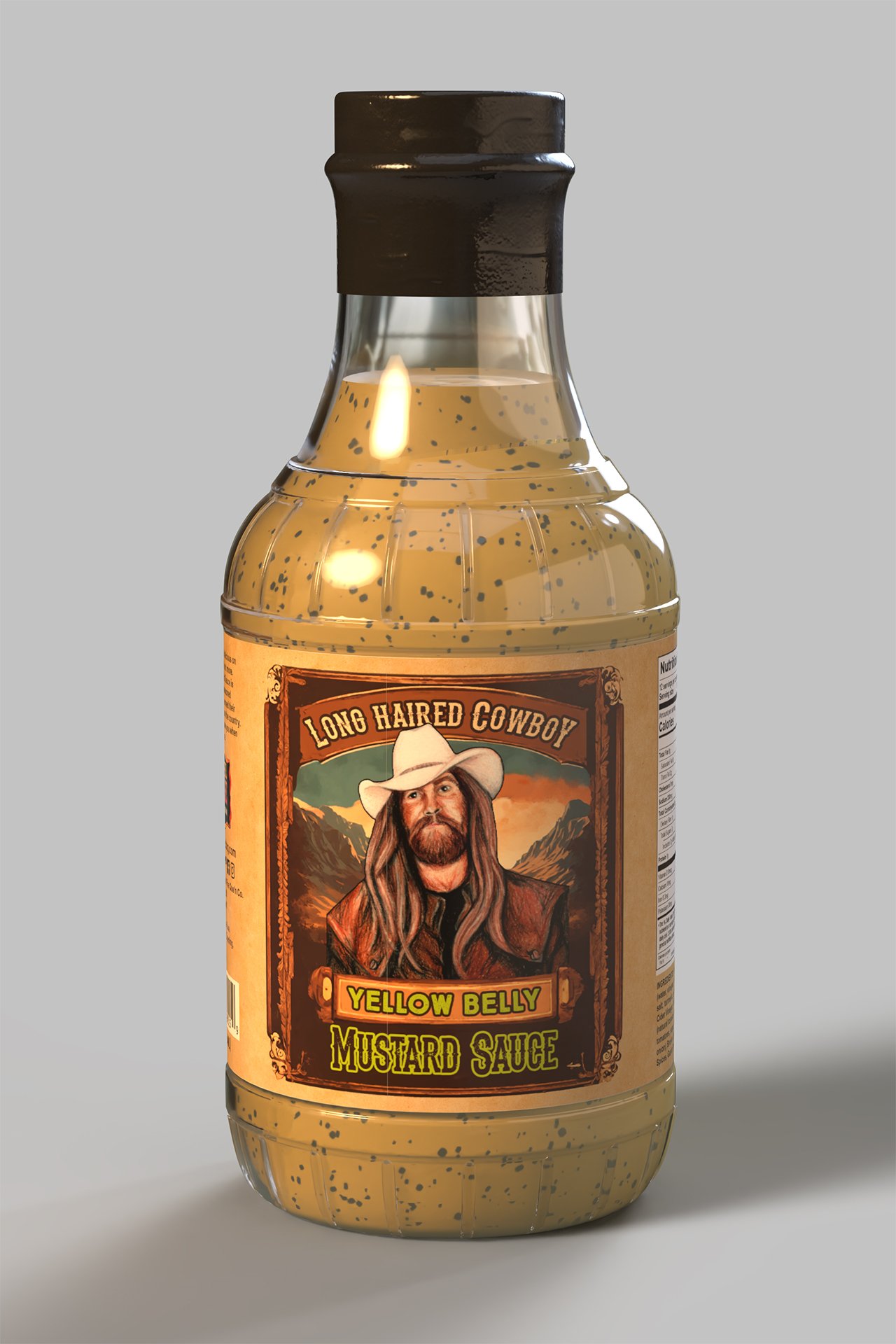 Rebel Fire Que'n Company's Long Haired Cowboy Yellow Belly Mustard Sauce